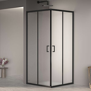 Изображение товара Душевой уголок RGW PA-030B Passage 350803000-24, 100 х 100 см, стекло матовое, профиль черный