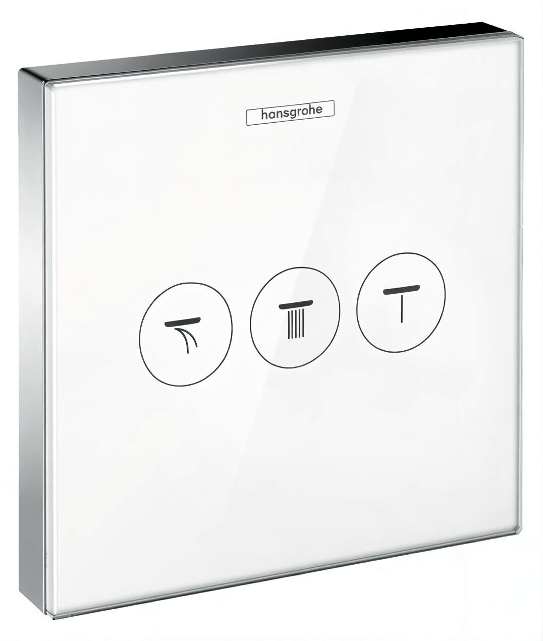 Изображение товара Переключатель потоков Hansgrohe ShowerSelect 15736400 белый хром управление кнопочное