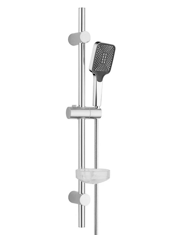Изображение товара Душевой гарнитур Orange O-Shower OS714cr с мыльницей, один режим, хром/черный