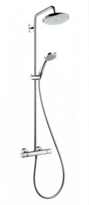 Изображение товара Душевая система Hansgrohe Croma 220 Showerpipe EcoSmart, 27188000, термостатическая, хром