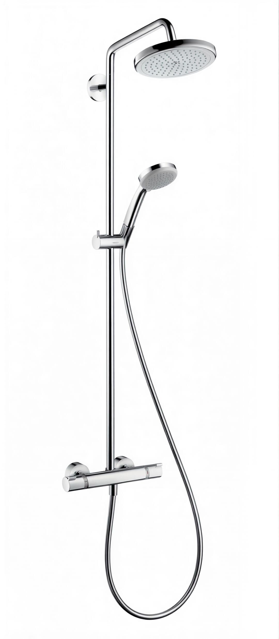 Изображение товара Душевая система Hansgrohe Croma 220 Showerpipe EcoSmart, 27188000, термостатическая, хром