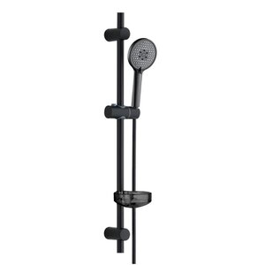 Изображение товара Душевой гарнитур Orange O-Shower OS713b, лейка 3 режима, с мыльницей, цвет черный матовый