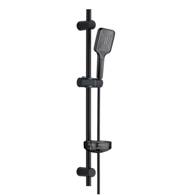 Изображение товара Душевой гарнитур Orange O-Shower OS714b, лейка 1 режим, с мыльницей, цвет черный матовый Изображение товара Душевой гарнитур Orange O-Shower OS714b, лейка 1 режим, с мыльницей, цвет черный матовый