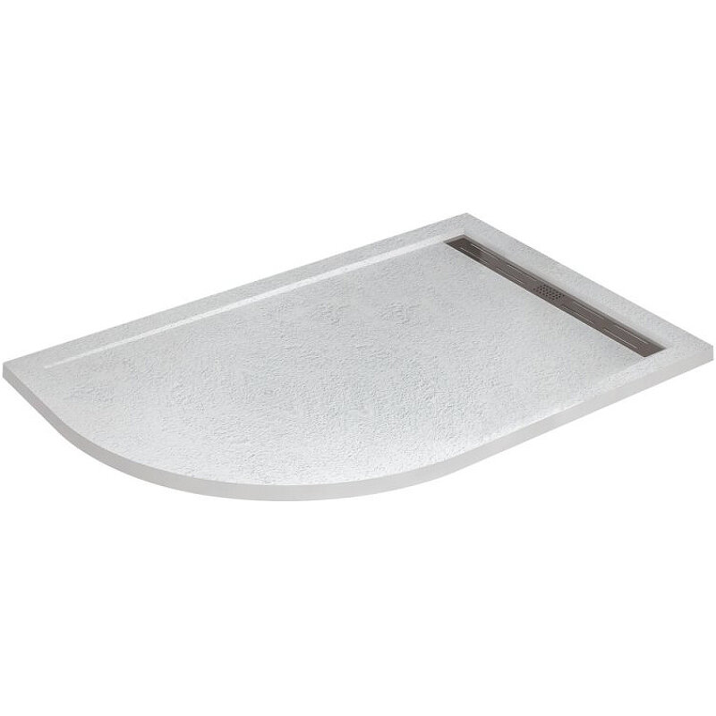 Изображение товара Душевой поддон Cezares TRAY-AS-RH-100/80-30-W-R, 100 х 80 см, асимметричный, искусственный камень, белый