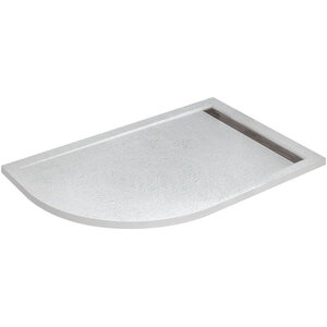 Изображение товара Душевой поддон Cezares TRAY-AS-RH-100/80-30-W-R, 100 х 80 см, асимметричный, искусственный камень, белый
