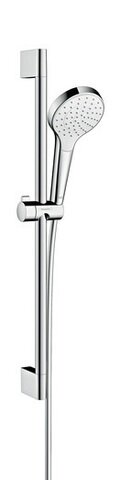 Изображение товара Душевой гарнитур Hansgrohe Croma Select S 1jet, штанга 65 см, хром/белый