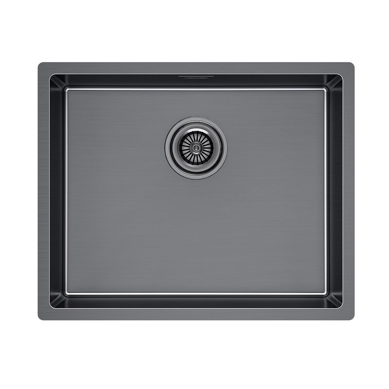 Изображение товара Кухонная мойка Paulmark Lassan LA54-GM 54 см нержавеющая сталь вороненая сталь PVD покрытие
