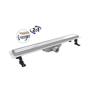 Изображение товара Душевой лоток RGW Drain Leo-41-80, 60214180-01, 80 см, с решеткой, цвет хром