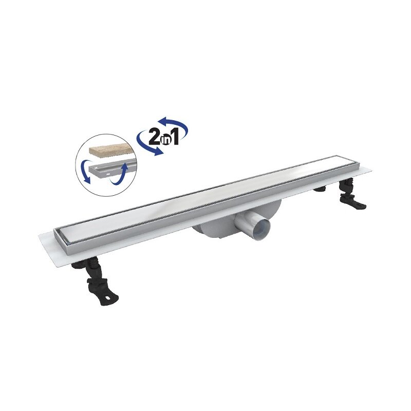 Изображение товара Дренажный канал RGW Drain Leo-41-60, 60 см, цвет хром