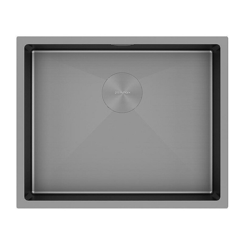 Изображение товара Мойка кухонная Paulmark Next PM215444-MG, 54 см, нержавеющая сталь, PVD серый матовый