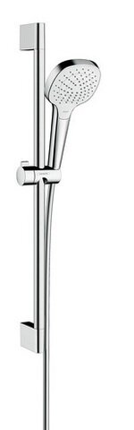 Изображение товара Душевой комплект Hansgrohe Croma Select E Vario Uni EcoSmart, хром-белый