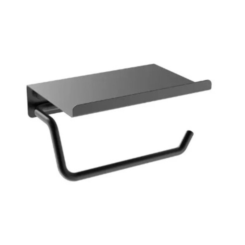 Изображение товара Держатель туалетной бумаги Arrow AG52095MB с полкой, черный матовый