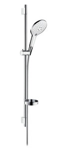 Изображение товара Душевой гарнитур Hansgrohe Raindance Select S 150 3jet с мыльницей, штанга 90 см, хром/белый