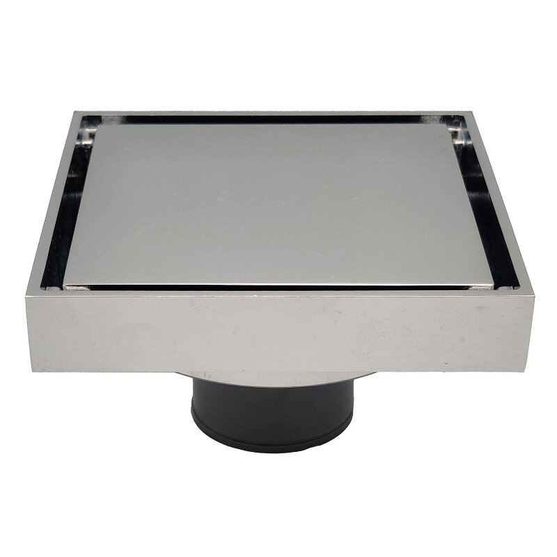 Изображение товара Трап Arrow AG5118, 10x10 см, с решеткой, хром, латунь и пластик