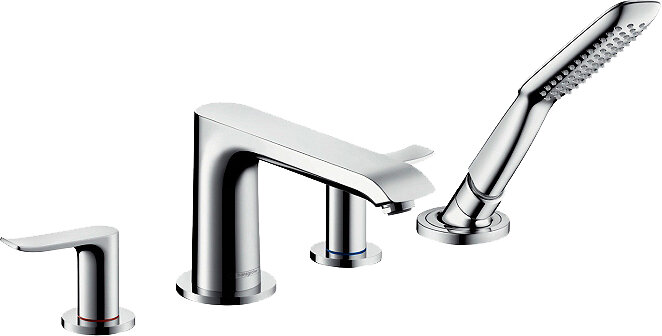 Изображение товара Смеситель для ванны и душа Hansgrohe Metris, 31442000, на борт ванны, хром