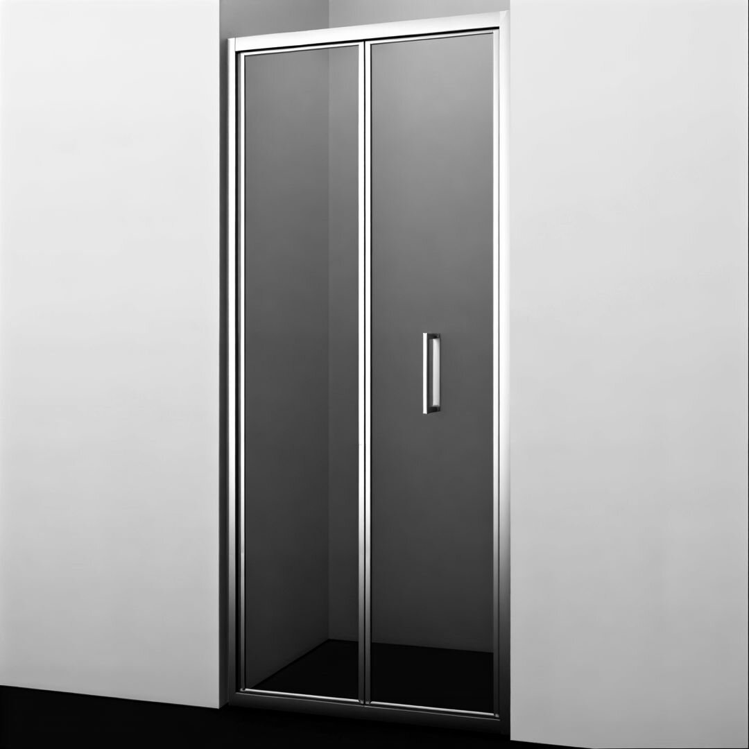 Изображение товара Душевая дверь WasserKRAFT Weser 78F04 90х200 см с прозрачным стеклом и серебристым профилем