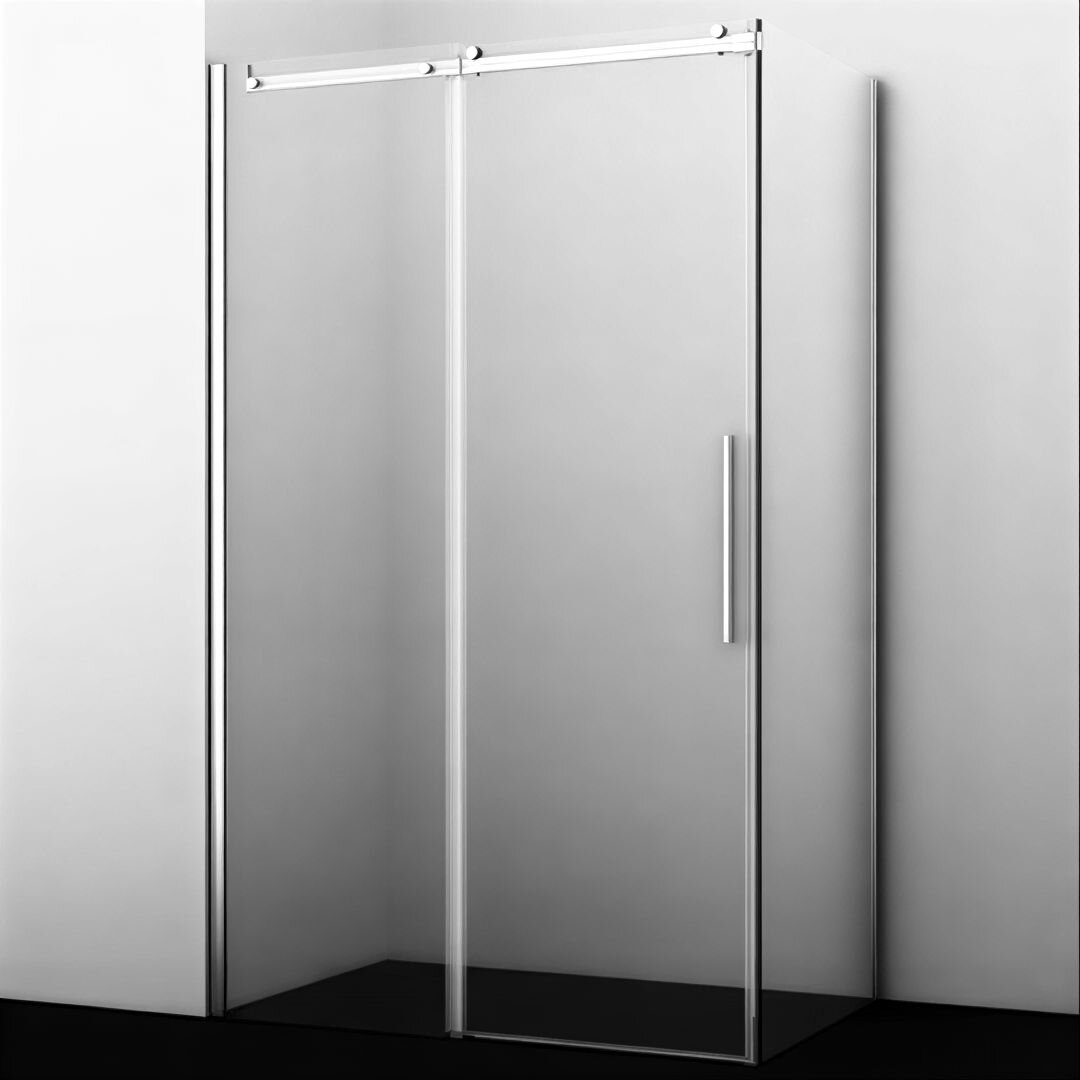 Изображение товара Душевой уголок WasserKRAFT Dinkel 58R07, 90 х 120 см, стекло прозрачное, профиль хром