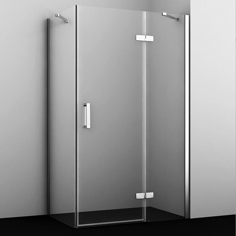 Изображение товара Душевой уголок WasserKRAFT Aller White, 120 х 90 см, стекло прозрачное, профиль хром, 10H07LWHITE/10H07RWHITE