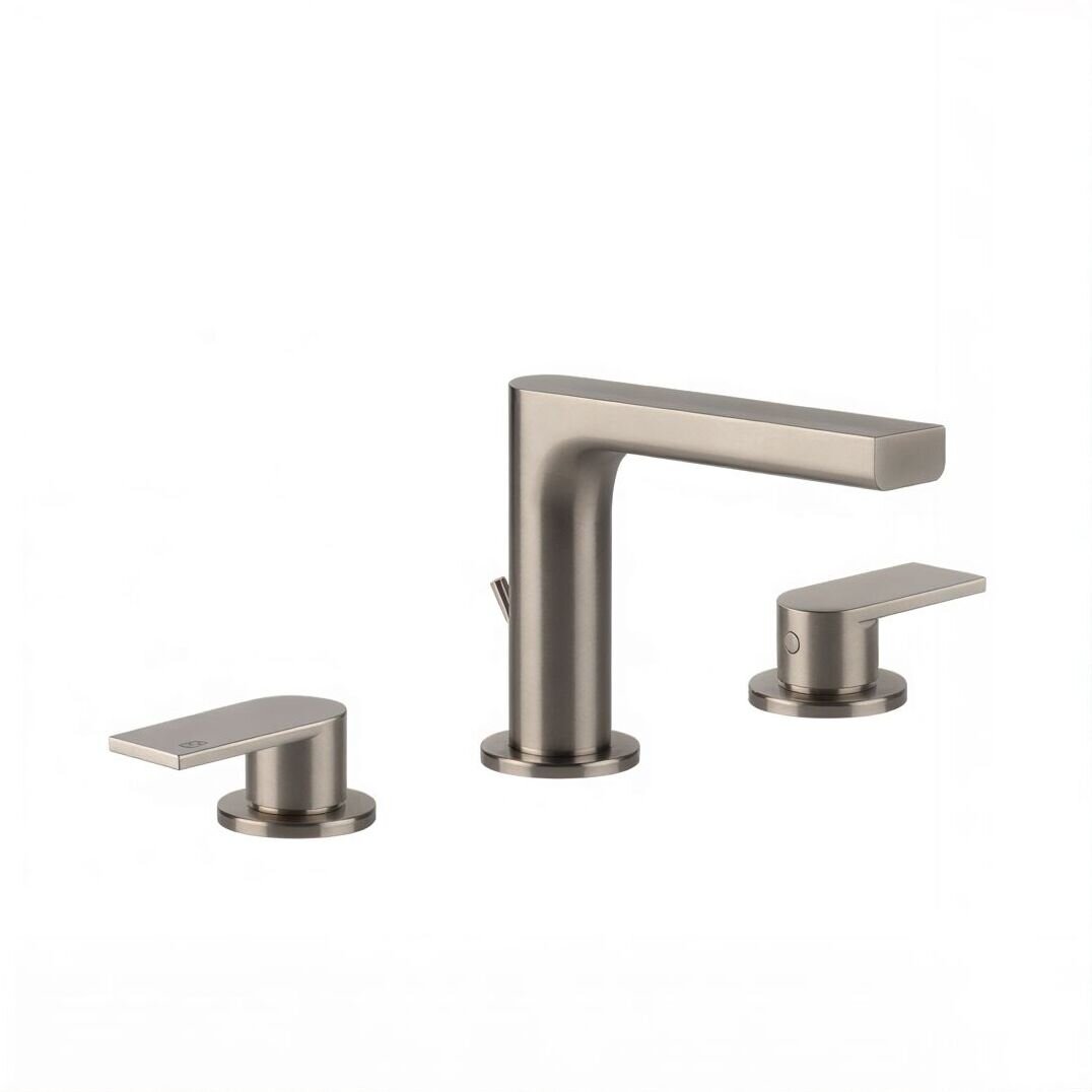 Изображение товара Смеситель для раковины Gessi Via Manzoni с донным клапаном и матовой никелевой отделкой Изображение товара Смеситель для раковины Gessi Via Manzoni с донным клапаном и матовой никелевой отделкой
