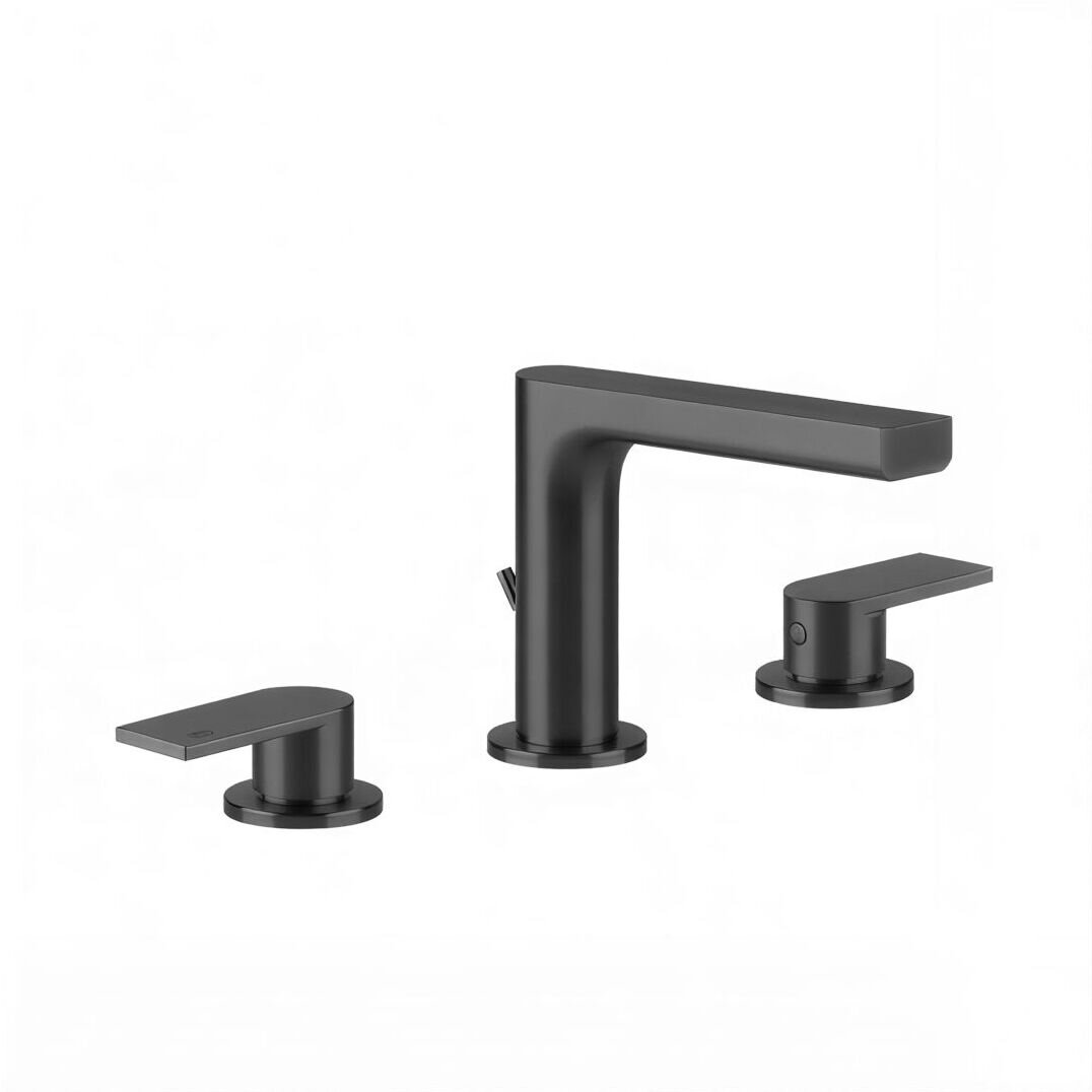 Изображение товара Смеситель Gessi Via Manzoni для раковины с донным клапаном, черный матовый