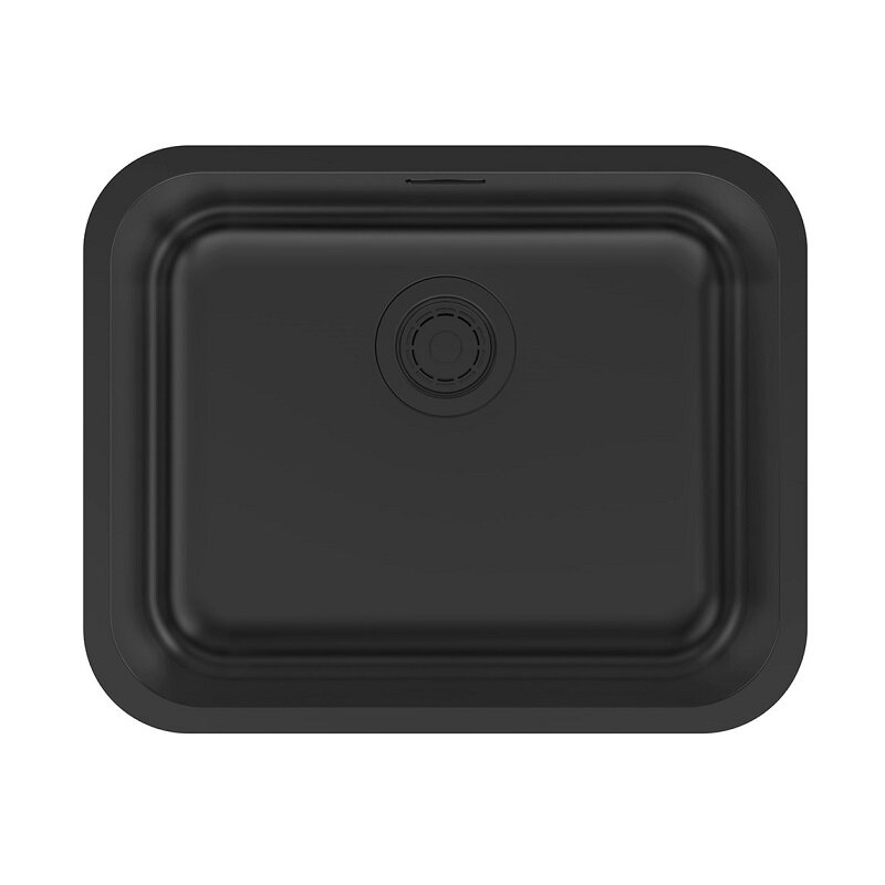 Изображение товара Мойка кухонная Paulmark Vello VE53-MBN, 53 см, нержавеющая сталь, цвет черный матовый