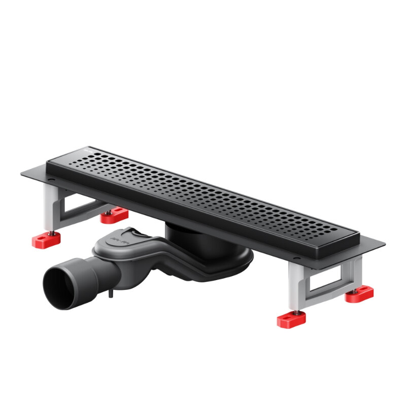 Изображение товара Дренажный канал Am.Pm MasterFlow W01SC-P11-040-01BM 40 см с перфорированной решеткой черный матовый