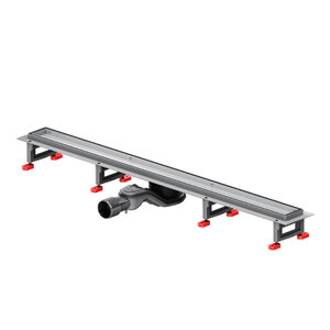 Изображение товара Дренажный канал Am.Pm MasterFlow W01SC-U11-090-04SB, 90 см, с решеткой под плитку, цвет стальной матовый