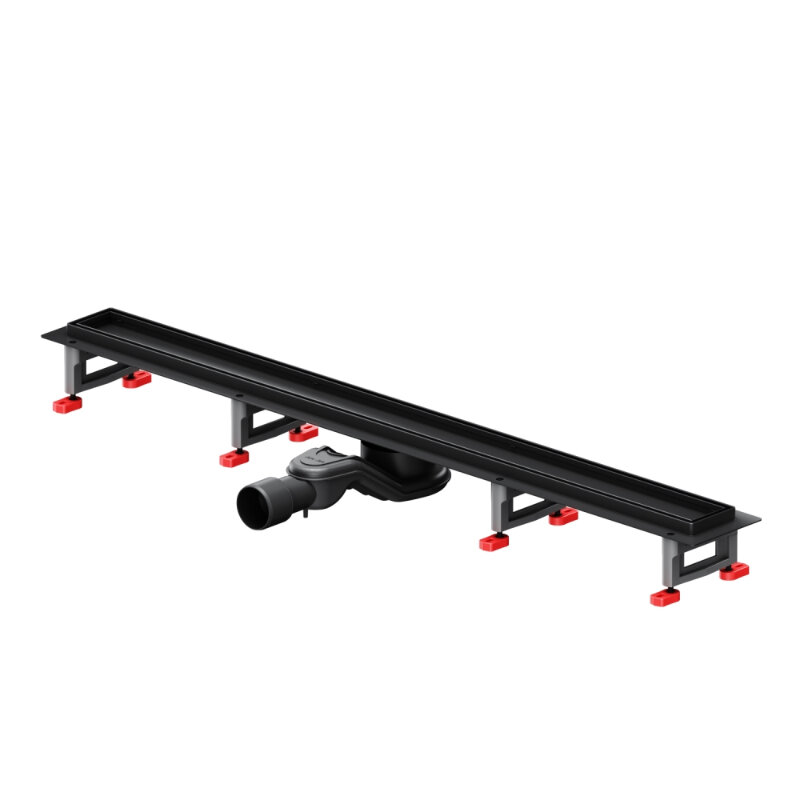 Изображение товара Дренажный канал Am.Pm MasterFlow W01SC-U11-090-04BM, 90 см, с решеткой под плитку, цвет черный матовый