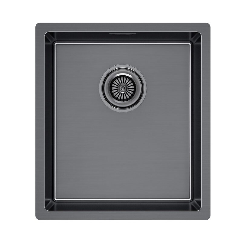 Изображение товара Кухонная мойка Paulmark Yuni YU39-GM 39 см нержавеющая сталь PVD вороненая сталь