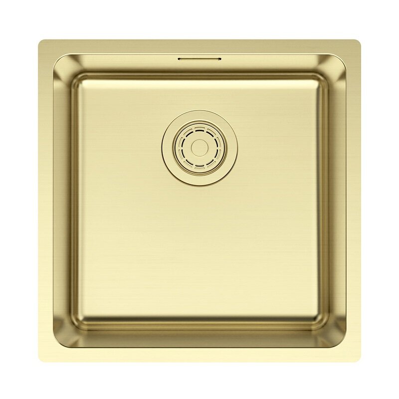 Изображение товара Мойка кухонная Paulmark Yuni YU44-LG, 44 см, нержавеющая сталь, PVD покрытие, цвет золото светлое