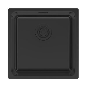 Изображение товара Мойка кухонная Paulmark Yuni YU44-MBN, 44 см, нержавеющая сталь, PVD покрытие, цвет черный матовый