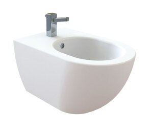 Изображение товара Биде подвесное Creavit Free FE510 фарфор белое горизонтальный выпуск