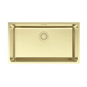 Изображение товара Мойка кухонная Paulmark Yuni YU76-LG, 76 см, нержавеющая сталь, PVD покрытие, цвет золото светлое