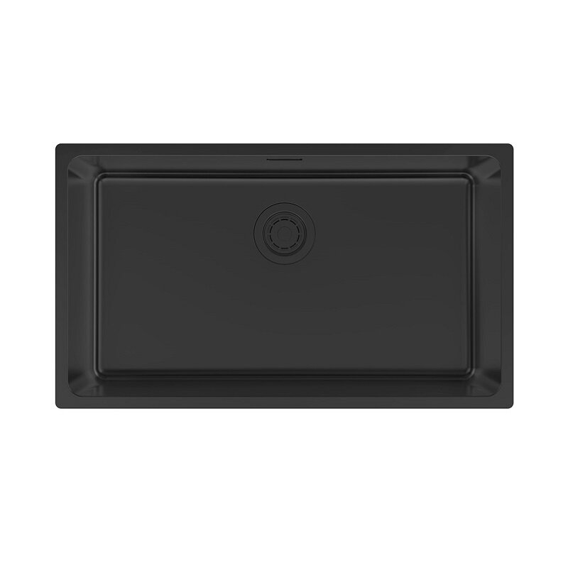 Изображение товара Кухонная мойка Paulmark Yuni YU76-MBN 76 см из нержавеющей стали с PVD покрытием черный матовый