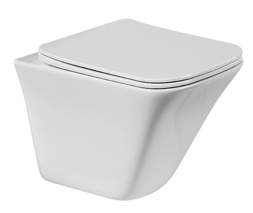 Изображение товара Подвесной унитаз BelBagno Marmi BB052CHR/BB052SC, сиденье микролифт, безободковый, белый
