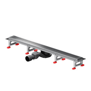 Изображение товара Дренажный канал Am.Pm MasterFlow W01SC-P11-080-01SB, 80 см, с перфорированной решеткой, цвет стальной матовый