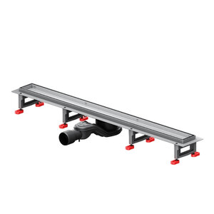 Изображение товара Дренажный канал Am.Pm MasterFlow W01SC-U11-080-04SB, 80 см, с решеткой под плитку, цвет стальной матовый