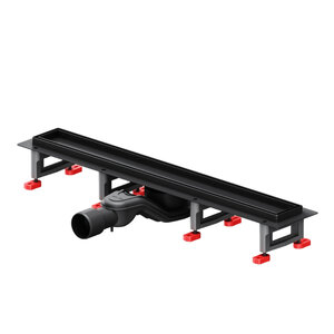 Изображение товара Дренажный канал Am.Pm MasterFlow W01SC-U11-060-04BM, 60 см, с решеткой под плитку, цвет черный матовый