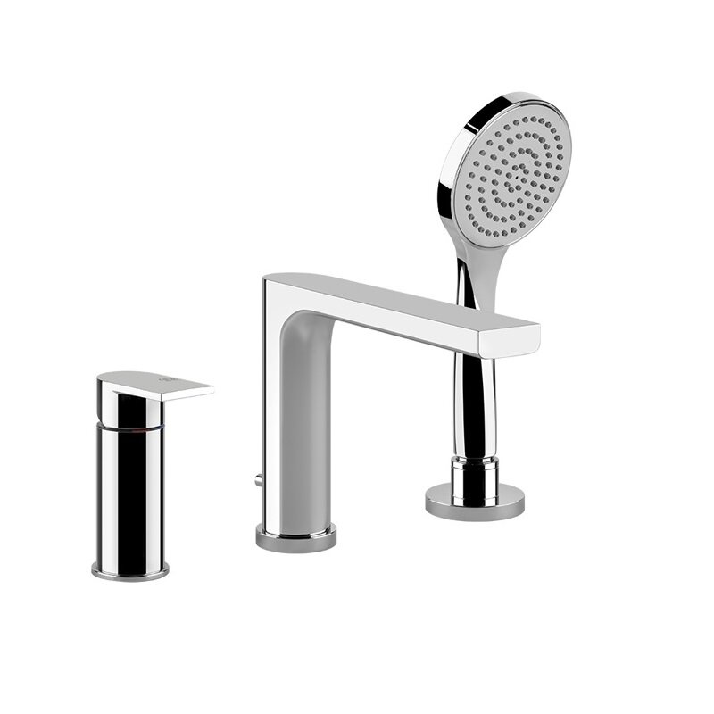 Изображение товара Смеситель для ванны Gessi Via Manzoni 38634 031 на 3 отверстия хром италия