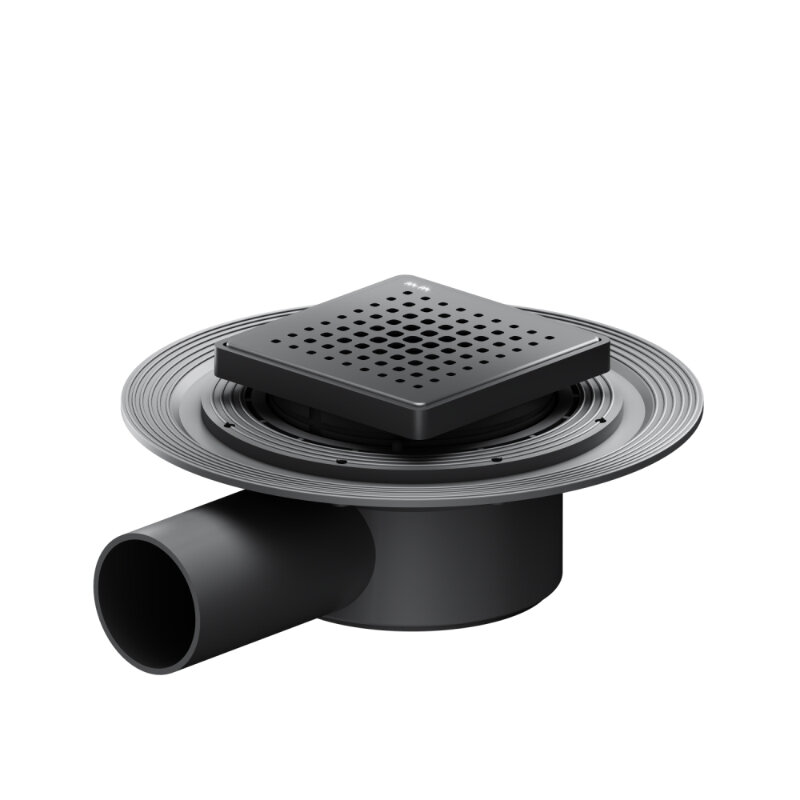 Изображение товара Дренажный трап Am.Pm MasterFlow W01BD-P11-010-01BM, 10 см, с перфорированной решеткой, цвет черный матовый Изображение товара Дренажный трап Am.Pm MasterFlow W01BD-P11-010-01BM, 10 см, с перфорированной решеткой, цвет черный матовый