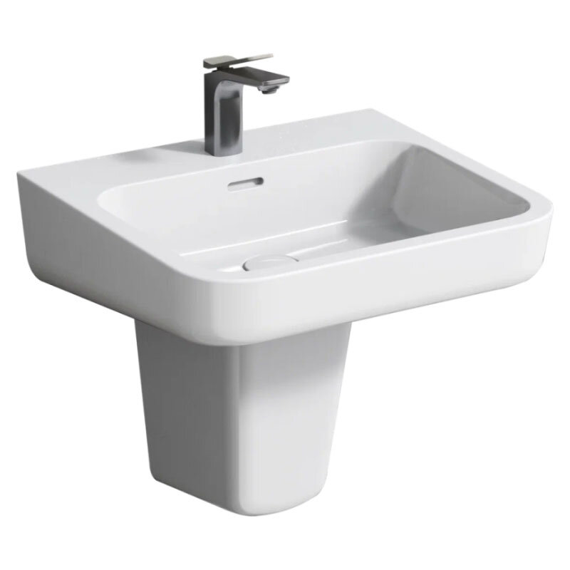 Изображение товара Раковина Arrow AGP32037C 55 см из фарфора белая прямоугольная угловая