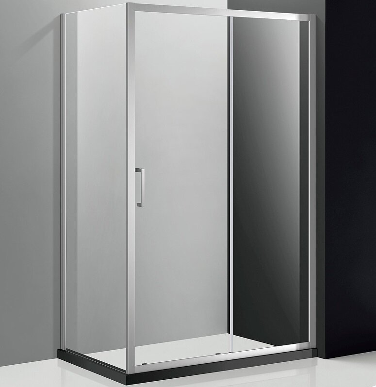 Изображение товара Душевой уголок Cezares Molveno-AH-11-120/100-C-Cr-IV, 120 x 100 см, стекло прозрачное, профиль хром