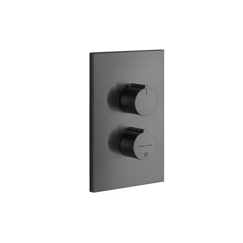 Изображение товара Смеситель для душа Gessi Via Manzoni 38794/299, термостатический на 2 потребителя, цвет черный матовый