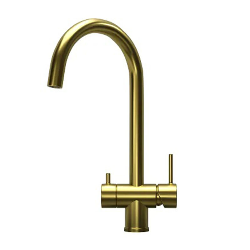 Изображение товара Смеситель для кухонной мойки Granula 7104, золото сатин