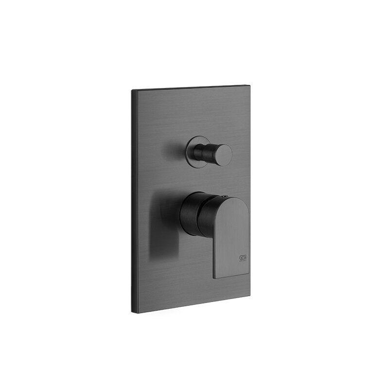 Изображение товара Смеситель для душа Gessi Via Manzoni 44634/299, на 2 потребителя, цвет черный матовый