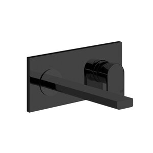 Изображение товара Стильный смеситель для раковины Gessi Via Manzoni 44895/299 с длинным изливом и черным матовым покр