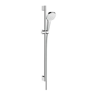 Изображение товара Душевой гарнитур Hansgrohe Croma Select E 1jet 26594400, корпус хром, лицевая часть белая, 1 режим струи