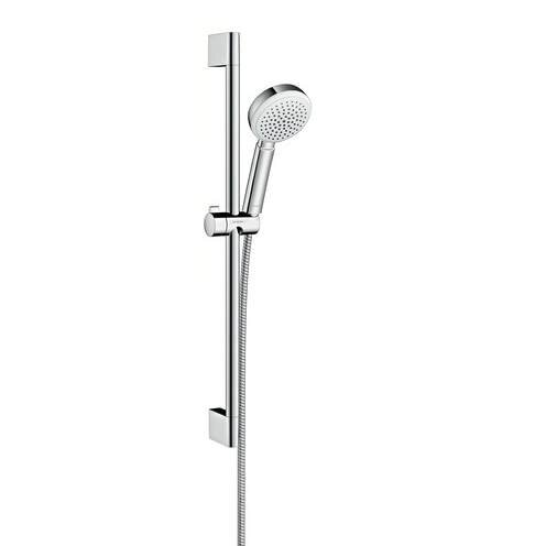 Изображение товара Душевой гарнитур Hansgrohe Crometta 100 1J Uni хром и белый корпус, Rain, 2 года гарантия