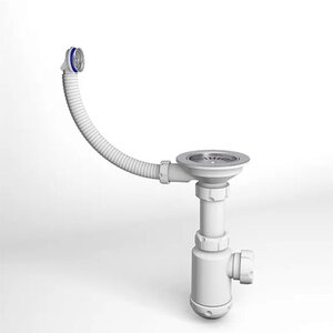 Изображение товара Сифон для кухонных моек Granula СФ-0003, с круглым переливом, с отводом
