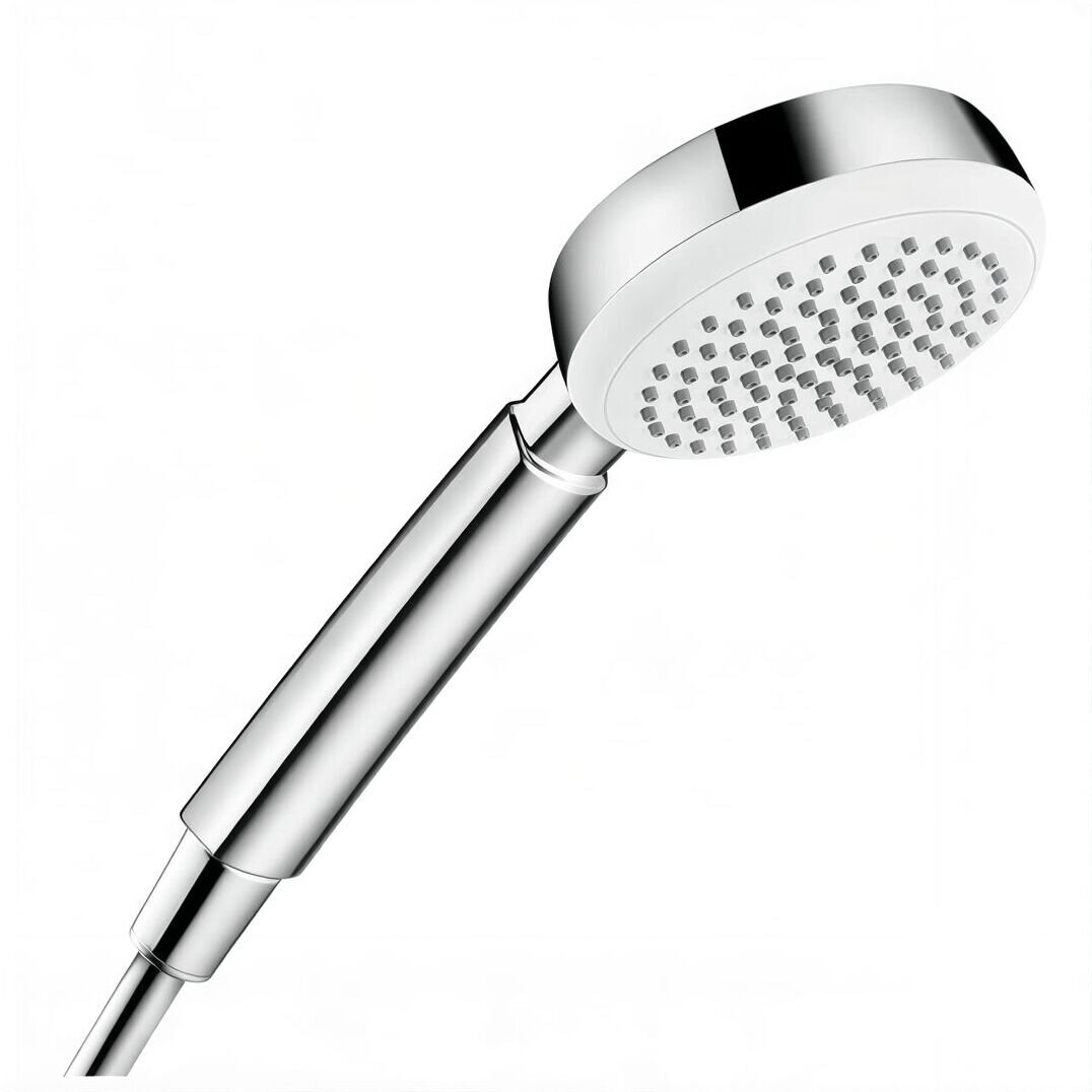 Изображение товара Ручной душ Hansgrohe Crometta 100 1jet EcoSmart 26828400, белый/хром Изображение товара Ручной душ Hansgrohe Crometta 100 1jet EcoSmart 26828400, белый/хром